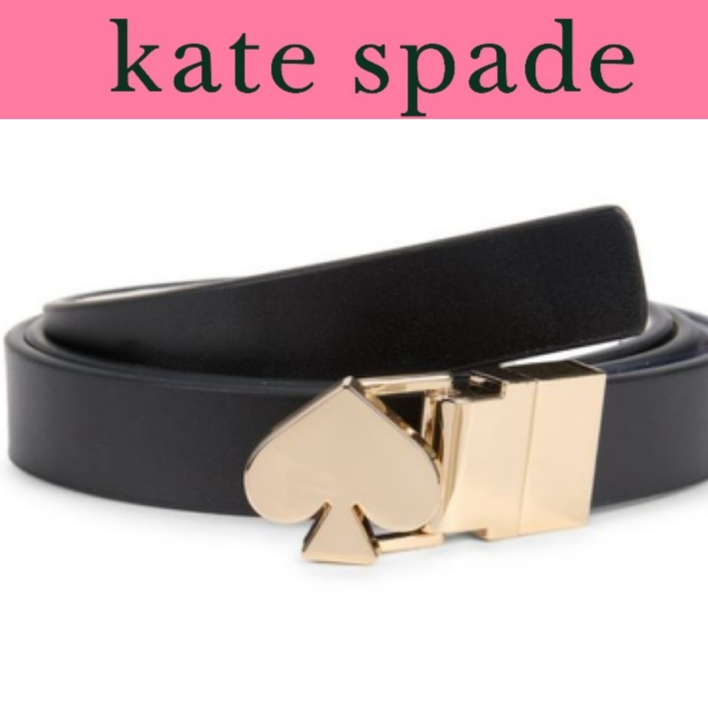 Kate Spade New York Spade Logo Leather Reversible Belt